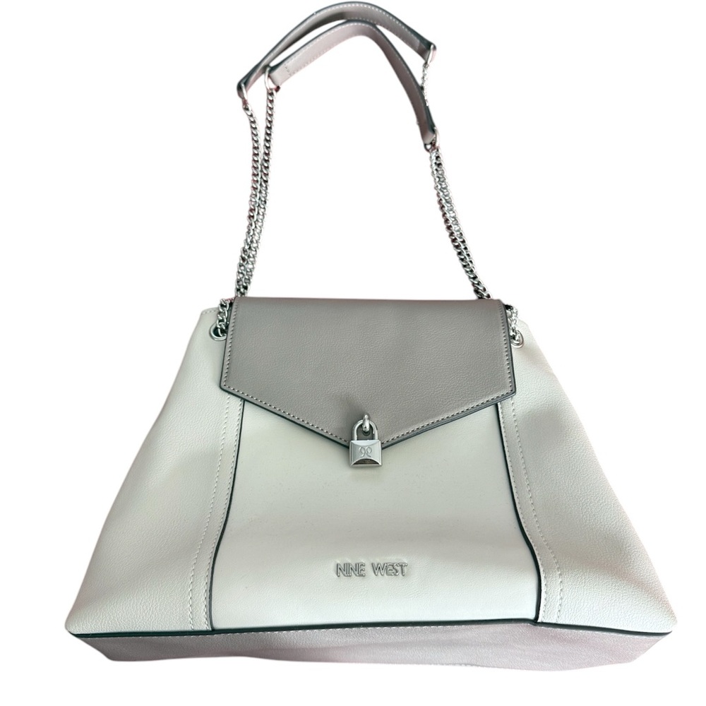Nine West Gray and White Handbag